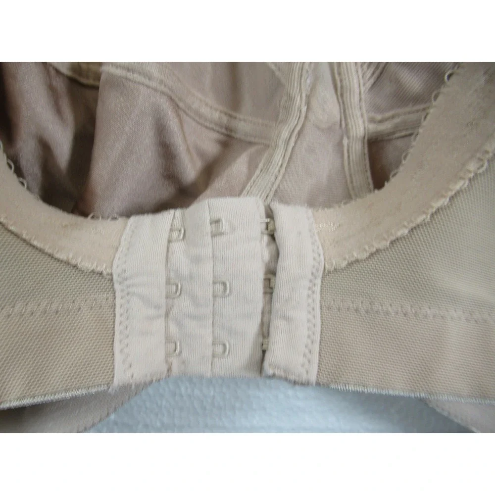 Goddess Keira Unlined Banded Bra 48H Fawn Beige Satin Wireless Shiny Satin 6093